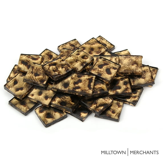 Milltown Merchants Bronze Impression Foil Tile 3/4 Inch Mosaic Tile (1 lb)