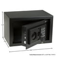thumbnail image 2 of Stalwart Fire Resistant Steel Digital Safe Box with Keypad, Anti-theft Alarm and Manual Override Keys, Black, 2 of 7