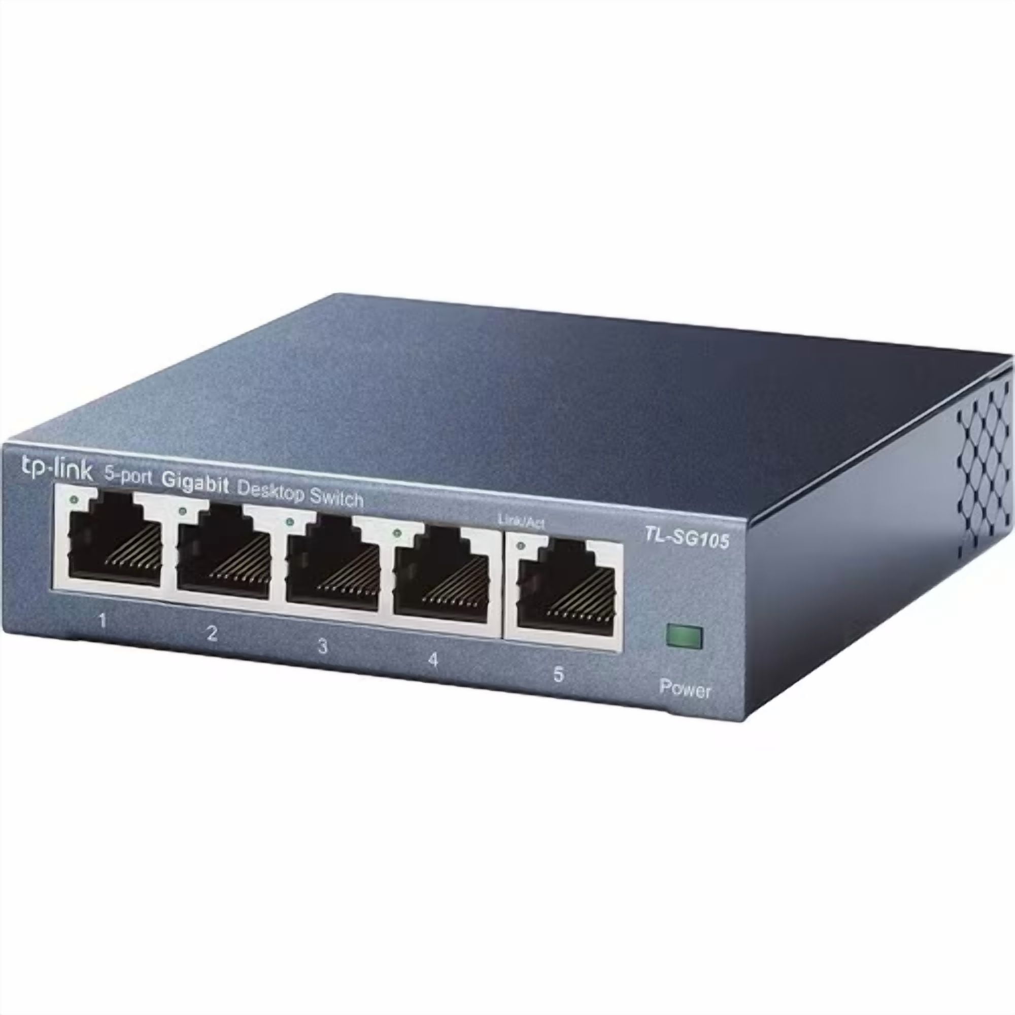 TP-LINK TL-SG105 5-Port 10/100/1000Mbps Desktop Gigabit Steel Cased Switch - 5 Ports - Gigabit Ethernet, TL-SG105 5-Port
