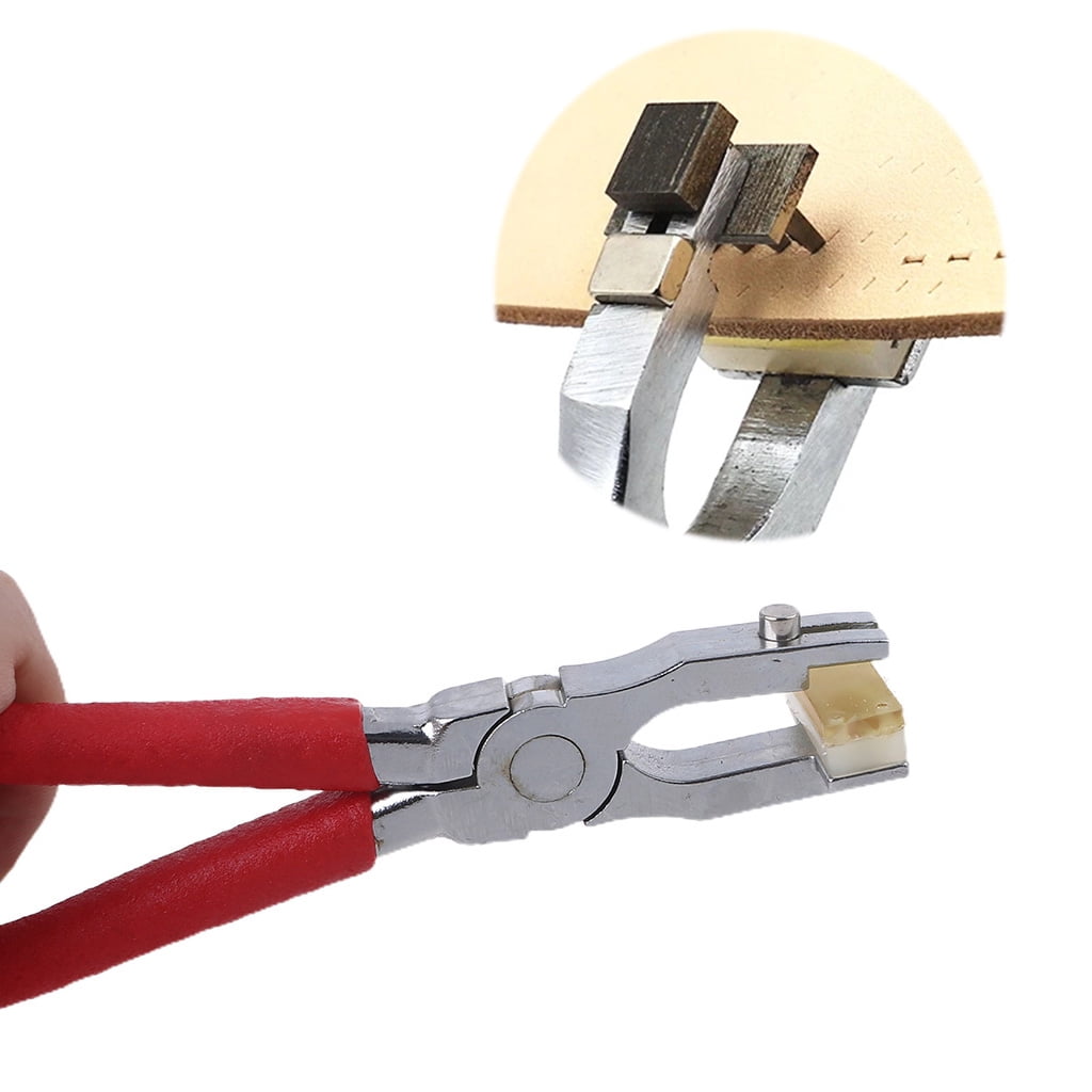 Durable Leather Punch Plier Punch Hole Tool Puncher for Belt Watch Bands Shoe Fabric Paper Working Leathercraft
