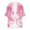 thumbnail image 4 of JURANMO Womens Kimono Cardigans 2025 Summer Boho Printed Loose Lightweight Cover Up Shrugs Casual Plus Size Tops 3/4 Sleeve Outfits Multicolor XXXXL Sales for Today, 4 of 6