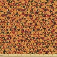 thumbnail image 1 of Geometric Fabric by the Yard, Polygon Triangles in Tangerine Tones Forming Abstract Shapes, Decorative Upholstery Fabric for Sofas and Home Accents, Orange Paprika Charcoal Grey by Ambesonne, 1 of 5