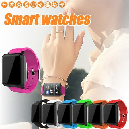 - Smart Bracelet Heart Rate Fitness Tracker Smart Bracelet Wristband Watch Sleep Monitor Life Waterproof Long Standby Intelligent Blood Oxygen Monitoring Bracelet Call Remind Monitoring Sleep, Red