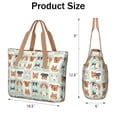 thumbnail image 3 of Tote Bag for Women - Lovely Dog Breeds Shoulder Bag - Large Utility Work Duffle Bag with Zipper Handbag for Travel, Work, Sprots, 3 of 5