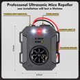thumbnail image 2 of 2 Pack Under Hood Rodent Repeller, Ultrasonic Mouse Repellent with Strobe Light, 3 Power Supply Methods Car Rat Deterrent for 12V Car Truck RV Engine Bay Warehouse Attic, 2 of 7