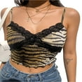thumbnail image 3 of Camisole Moulante en Dentelle Velours pour Femmes à Fines Bretelles, 3 of 6