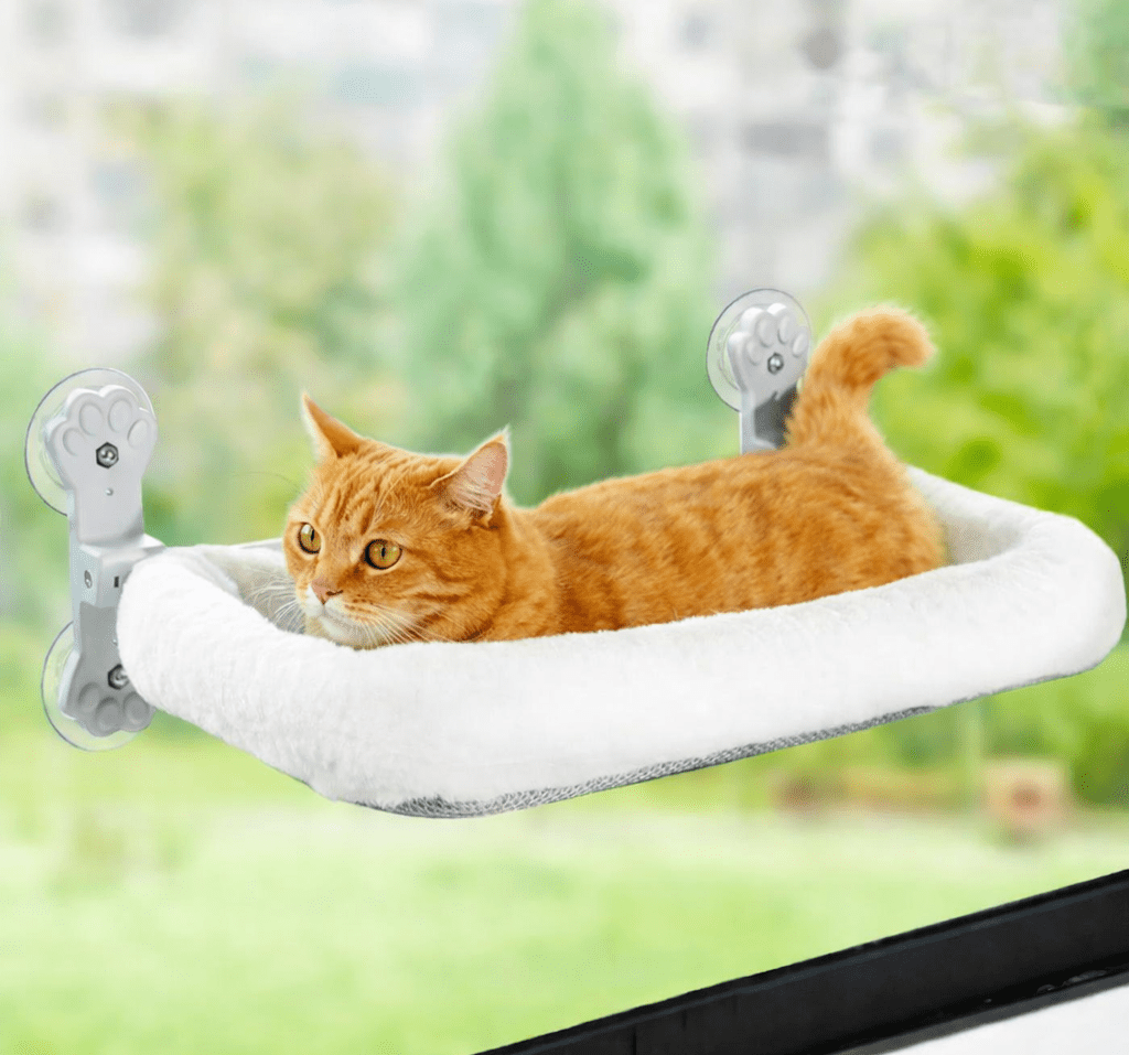 2 pack) SmartyKat Paw Perch Padded Perch for Indoor Cats & Kittens