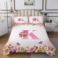 thumbnail image 1 of Erosebridal Monogrammed Coverlet Set King,Personalized Initial Bedding Set,Letter Decoration,Ultra Soft,3 Pieces, 1 of 5