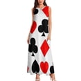 thumbnail image 2 of DECORATIVE CASINO NIGHTS CARD SUITS ART Long Dress Dress for girls wedding dresses for parties Dress, 2 of 6