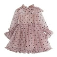 thumbnail image 2 of Kayannuo Toddler Dress Winter Fall Dresses Toddler Baby Girl Fashion Long Sleeved Polka Dot Print Princess Mesh Dress Girls Skirt, 2 of 9