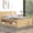 Natural, variant on Noble House Brevon Full Size Extendable Platform Bed with Built-in Storage Cabinet, Pine Wood Frame, Natural