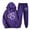 Purple, variant on Hueook Valentine's Day Y2k Outfits for Women's Valentine's Day Print Fall/Winter Hoodie Sweatpants Long Sleeve Hoodie Set Suits Black M
