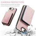 thumbnail image 3 of For iPhone 16e Case, Detachable 2 in 1 PU Leather Zipper Wallet Case for Women Men with RFID Blocking Removable Card Holder Slot Magnetic Closure Shockproof Protective Phone Cover,Pink, 3 of 7