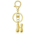 thumbnail image 2 of Hearth & Gear Custom Letter Keychain Key Ring For Initial Charm With Sturdy Metal Loop And Easy To Find Design For And Luggage, 2 of 5