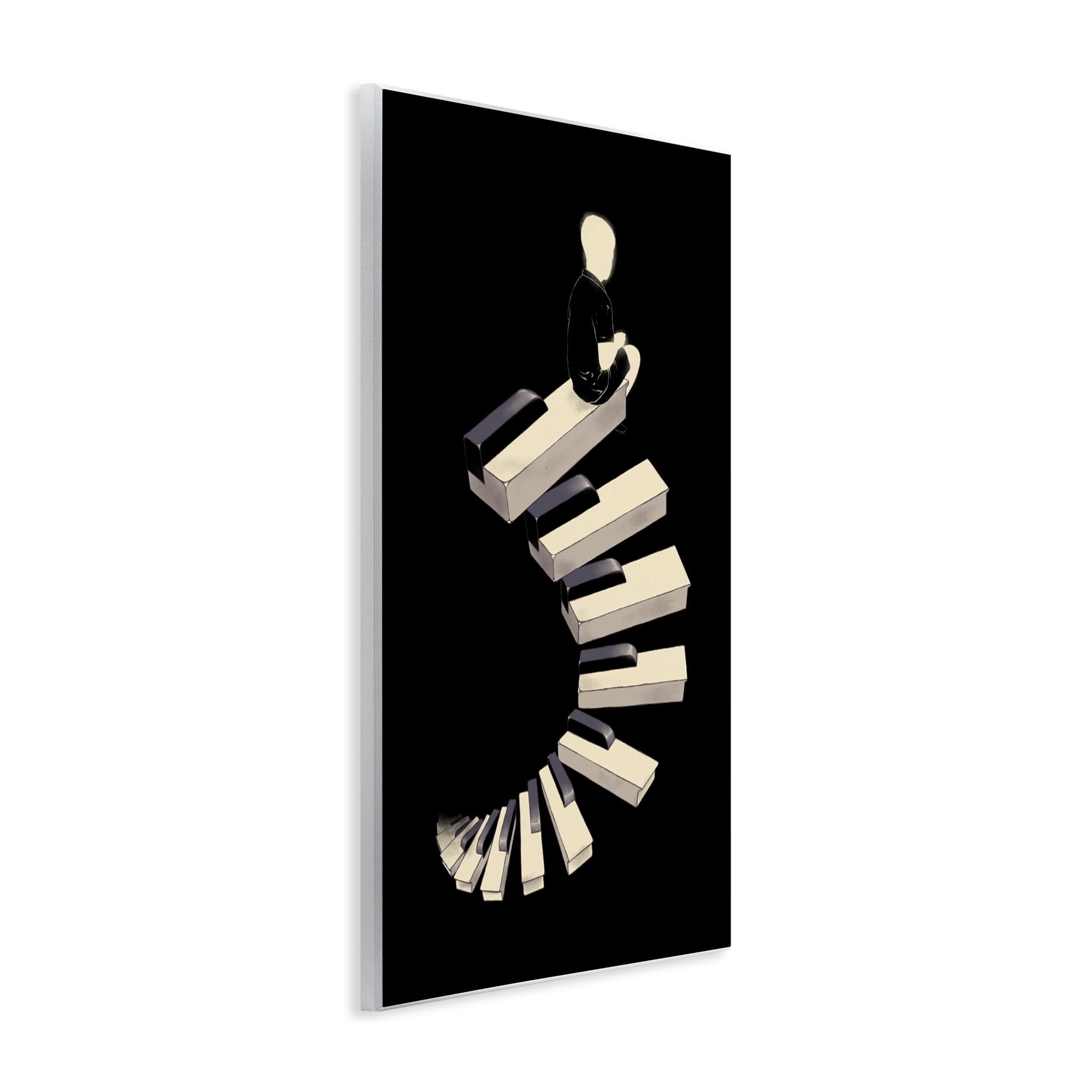 Stupell Industries Surreal Piano Keys Spiral Art - 13 x 19 Inches