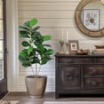 thumbnail image 6 of Artificial Fiddle Leaf Fig Tree in Black Pot - Realistic Indoor Fake Plant for Home, Office, and Living Room Decor, 6 of 7