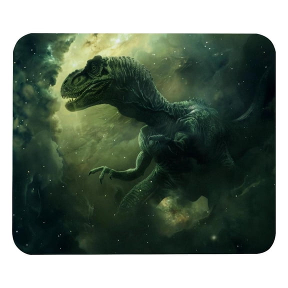 PhooArto Comfortable Mouse Pad Green Galaxy Dinosaur Desktop Mousepad , 21 x 25 cm Mouse Mat, Non-Slip Rubber Base, Improves Speed and Precision