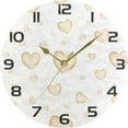 thumbnail image 5 of GZHJMY Valentine's Day Heart Wall Clock, Silent Non Ticking Battery Operated Round Clock for Kitchen Office School Home Decorative, 5 of 7