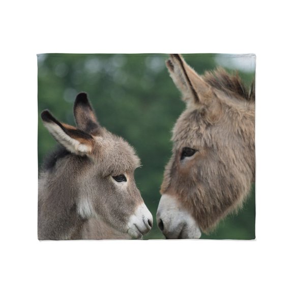 CafePress - Donkey Clock Throw Blanket - Soft Fleece Throw Blanket, 50"x60" for All Ages