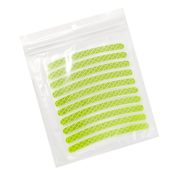 Pegatinas para coche, decoraciones para coche, calcomanías decorativas para cubo de rueda de coche con luz nocturna reflectante, decoración para llanta de motocicleta, 20 pegatinas reflectantes.