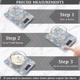 thumbnail image 3 of High Precision Digital Kitchen Scale Tempered Glass Food Scale Multifunction Scale Small Kitchen Appliances Peach and Blue Rhombus, 3 of 7