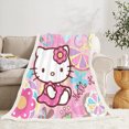 thumbnail image 1 of Hello Kitty Anime Printed Blanket  Plush Kawaii Furry Blankets Fleece Microfiber Fabric Suitable For Children And Adults ZR, 1 of 7
