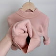thumbnail image 4 of Suéter de cuello redondo para niños y niñas, cálido, de otoño e invierno, de punto con cuello semialto y forro polar, versátil, para niños., 4 of 7