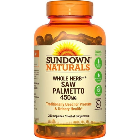 Sundown Saw Palmetto Capsules, 250 CT (Pack of 3)