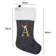 thumbnail image 6 of Jangslng Christmas Stocking Knitting Snowflake Letter Large Capacity with Hanging Rope Create Atmosphere Candy-filled Stocking, 6 of 8