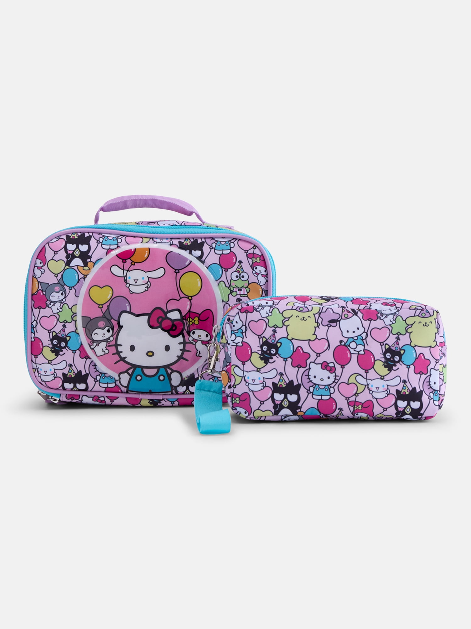 Sanrio Hello Kitty Kids’ Clear Backpack Set with Lunch Bag and Pencil Pouch, 3 Piece