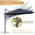 thumbnail image 4 of Gymax 10FT Square Offset Patio Umbrella Outdoor Aluminum Cantilever Umbrella Navy, 4 of 8