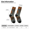 thumbnail image 2 of JUNZAN White Horse Autumn Birch Mens Funny Socks for Men Women Colorful Fun Novelty Crew Patterned Socks, 2 of 6