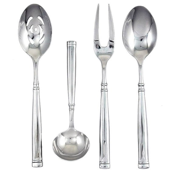 Naples 4 Piece Hostess Set - 18/0 Stainless - Mirror Finish