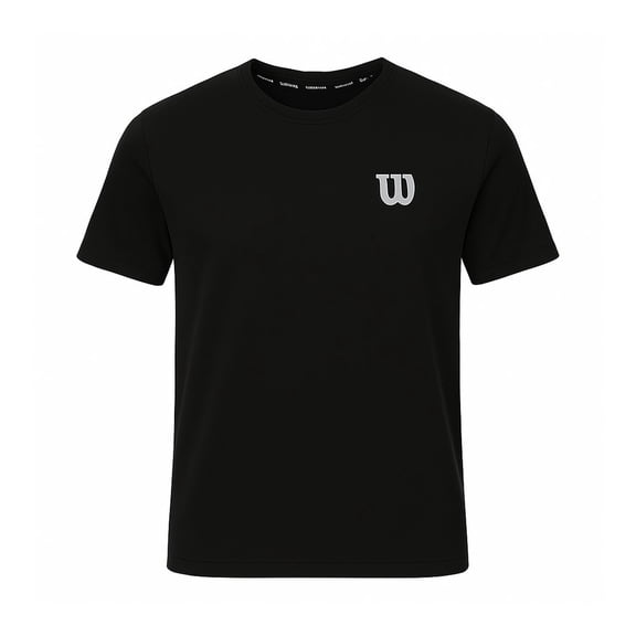 Playera Deportiva Wilson para Hombre Manga Corta Color Negro Talla CH