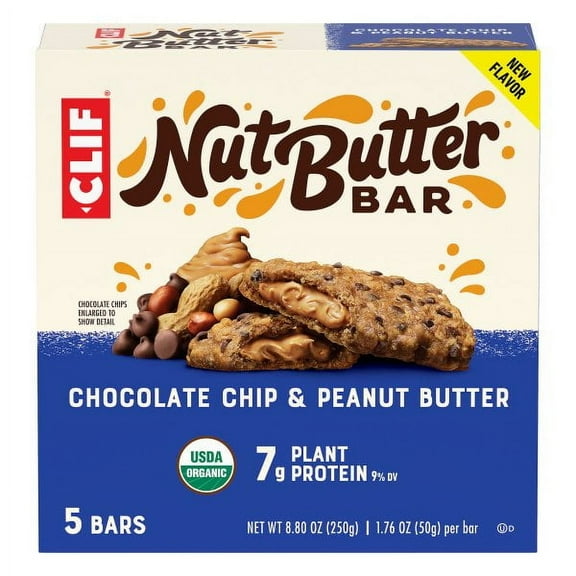 CLIF® Nut Butter Bar Chocolate Chip & Peanut Butter 5 ct Box
