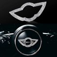 thumbnail image 1 of (Compatible with Mini Cooper) Car Steering Wheel Decoration Interior Accessories Diamond Steering Wheel Logo Sticker Cover DIY Rhinestone Steering Wheel Sticker, 1 of 4
