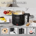 thumbnail image 6 of Electric Hot Pot - 1L Ramen Cooker, Mini Portable Multi-Functional Lazy Pot for Noodles, Soup, Non-Stick Cooker with Boil Dry Protection for Dorm, Office, 6 of 8