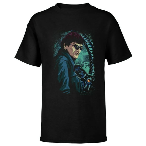 Marvel Spider-Man: No Way Home Doc Ock - Short Sleeve T-Shirt for Kids – Customized-Black