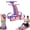 Purple+Pink, variant on Multifunction Pedal Resistance Band, 8-Tube Upgraded Yoga Exercise Trainer with Handles, Ideal for Abdomen, Waist, Arms, and Legs