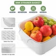 thumbnail image 5 of Loobuu 8.2 Quart Kitchen Fruit Washing Bowl Set, 2 in 1 Fruit Vegetable Strainers and Colanders , Large Plastic Double Layered Strainer Basket , BPA Free, 5 of 6