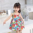 thumbnail image 5 of Girls Summer Beach Dress Strap Floral Holiday Sundress, Girls Party Sleeveless Dress, 5 of 5