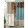 thumbnail image 2 of Abstract Mottled Shower Curtain Set ，Waterproof Fabric Shower Curtains Brown Teal Vintage Oil Painting Texture Shower Curtains for Bathroom,Bathroom Decor 60"x72", 2 of 6