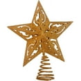thumbnail image 2 of Kurt Adler 8-Inch Gold Glittered 5-Point Star Christmas Tree Topper, 2 of 7