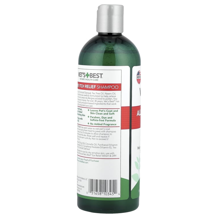 Vet's Best Allergy Itch Relief Dog Shampoo | Cleans and Relieves