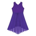 thumbnail image 6 of iEFiEL Kids Girls Sleeveless Sparkly Rhinestone High-low Hem Dress for Birthday Party Purple 4, 6 of 7