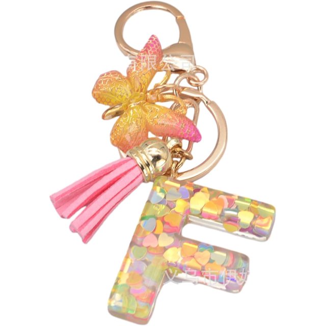 Letter Keychain,26 Letters A-Z Decorative Letter Keychain,Name Keychain for Women Girls Men Teenager Gift