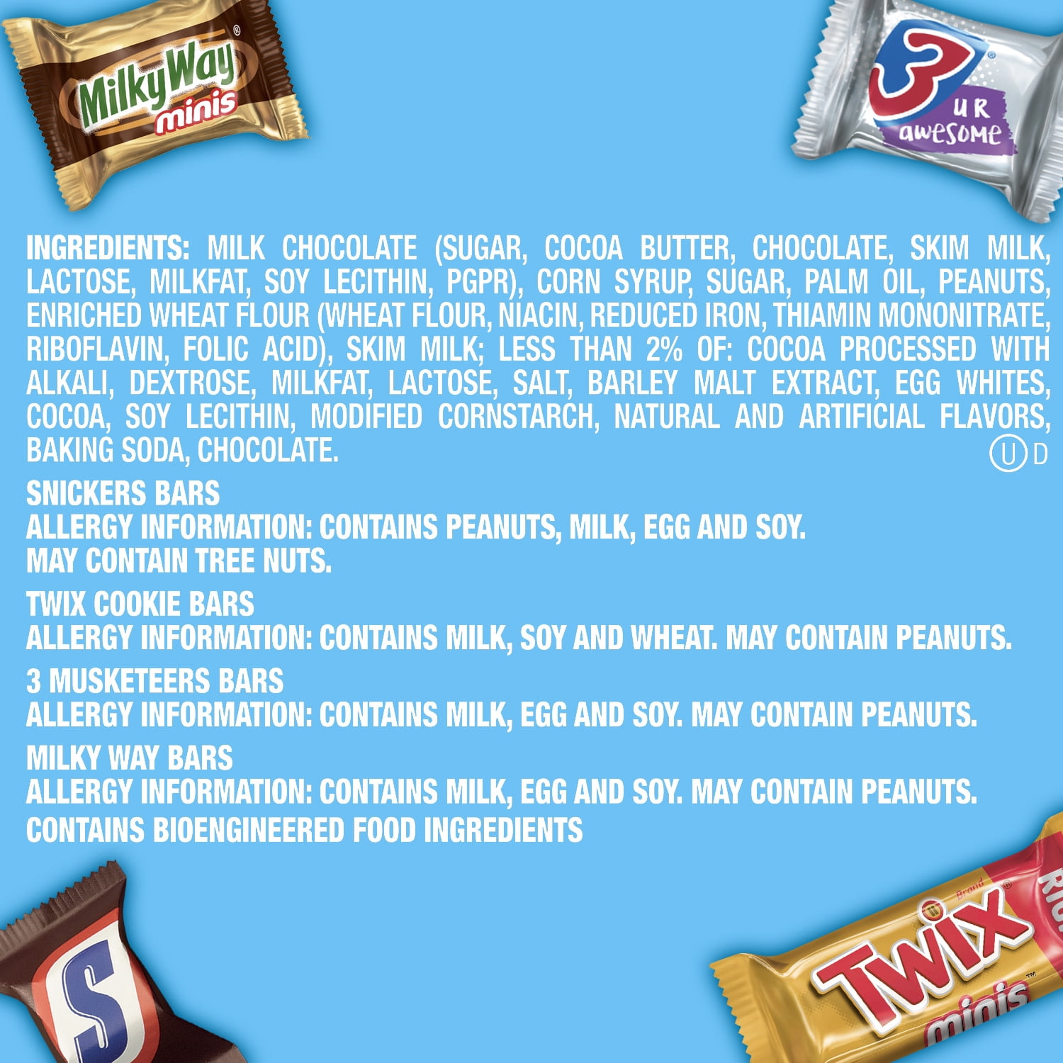 Snickers, Twix & More Minis Chocolate Candy Bars, Family Size - 13.72 oz Bulk Bag