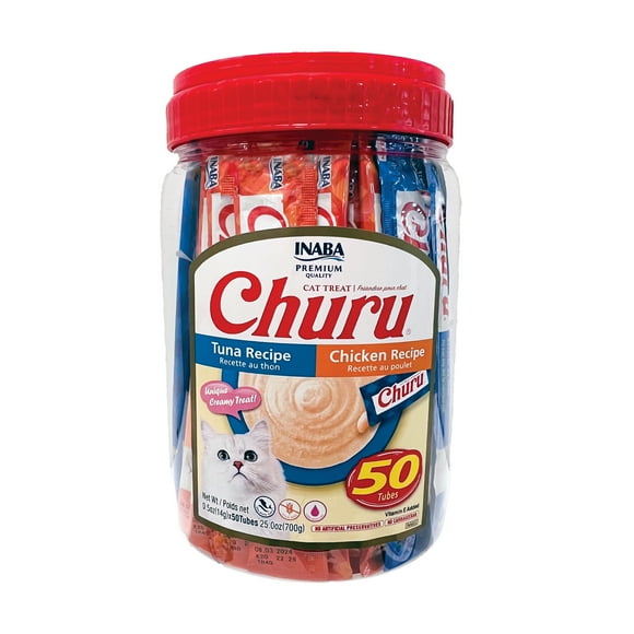 Inaba - Cat Churu Purée Thon Chk - Caisse de 6-25 OZ