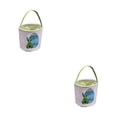 thumbnail image 4 of Ounissouiy Bolsa de conejito Cesta de Pascua de gran capacidad Regalo dulce Aspecto lindo Cubos de vacaciones Cola de conejo Bolsas con asa de verde huevo 2Conjunto, 4 of 6