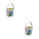 thumbnail image 4 of Cateissary Bolsa de conejito Cesta de Pascua resistente al desgaste Regalo dulce Cubos de vacaciones Patrones variados Bolsas con asa de cubo de verde huevo 2Conjunto, 4 of 6